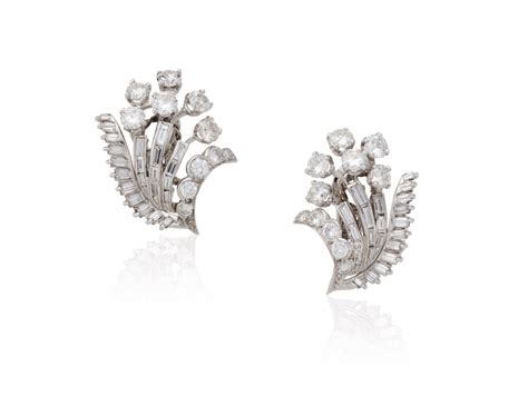 Diamond Floral Earrings Christies