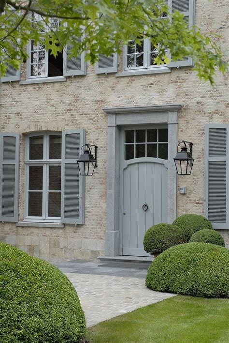 Check the window is square by measuring on diagonals. french blue shutters on tan brick house - Google Search in ...