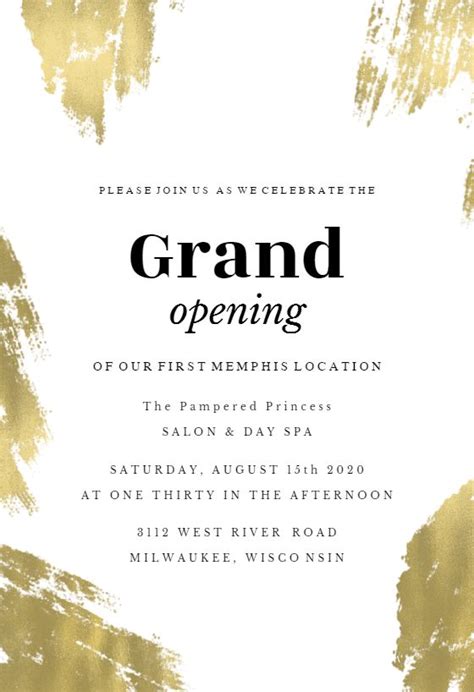 Grand Opening Invitation Template Free Greetings Island Grand