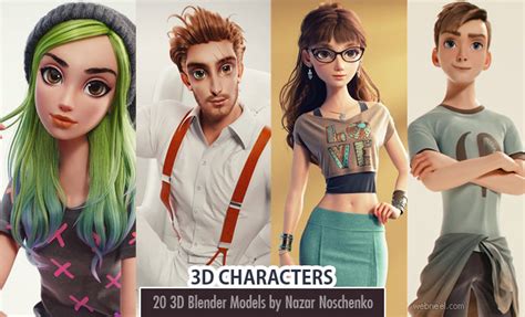 Design Inspiration 20 Realistic 3d Blender Models And Character