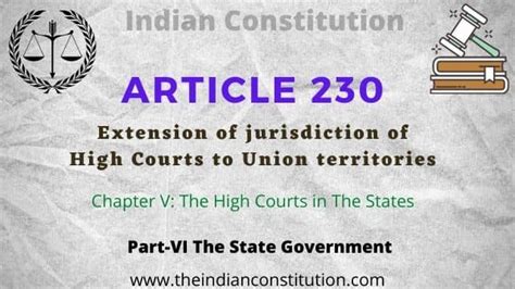 Article 230 Of The Indian Constitution Extension Of Jurisdiction Of Hc