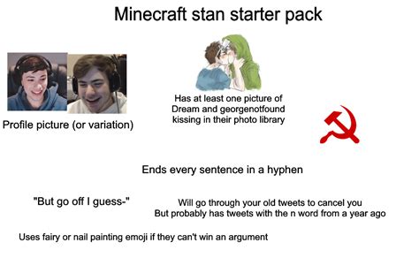 Minecraft Stan Starter Pack Rstarterpacks Starter Packs Know