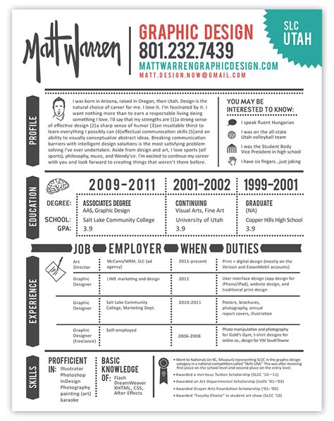 Create the best version of your graphic designer resume. Resume For Graphic Designer: Popular Trends in 2016-2017 ...