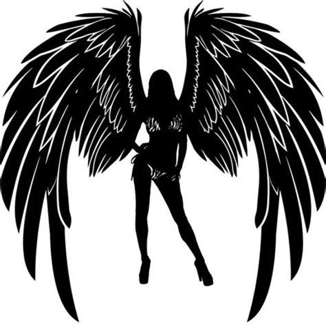 Sexy Guardian Angel Silhouette Pinup Girl Clipart Png Clip Art