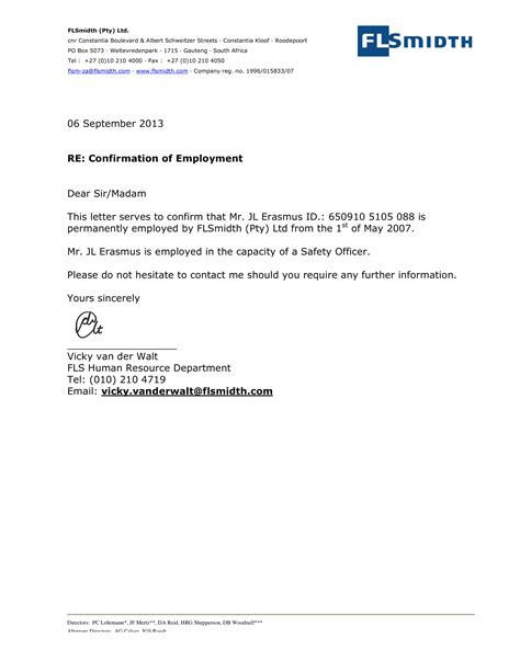 48 free employment verification letter daganaitana