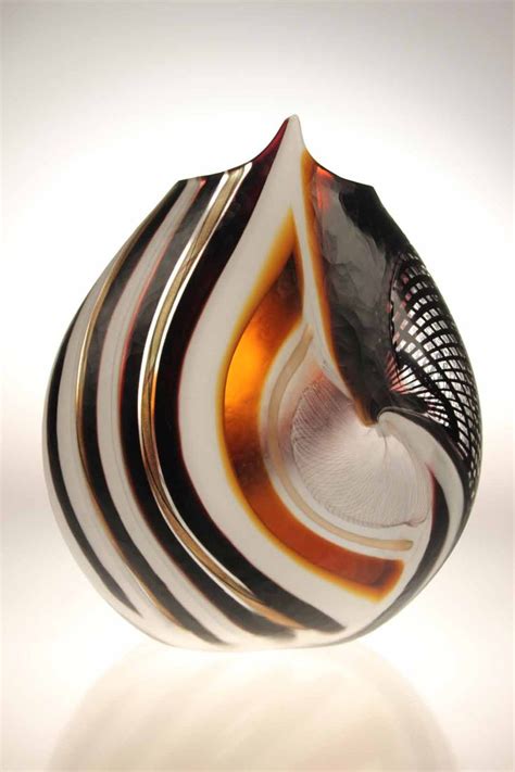 Gianluca Vidal Murano Glass Studio Vase Lodario 31 Reverse Glass Art