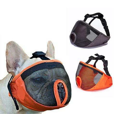 Breathable Mesh Short Snout Pet Dog Muzzle Comfortable Adjustable