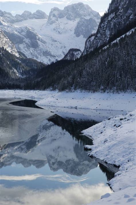 Icy Lakes Among Snow Covered Mountains Available For Photo And Film