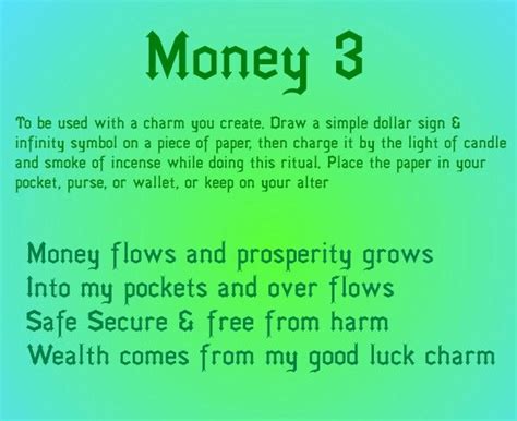 Money Spell 3 Can Also Be Used As A Chant Or Mantra Instead 💚 Mama