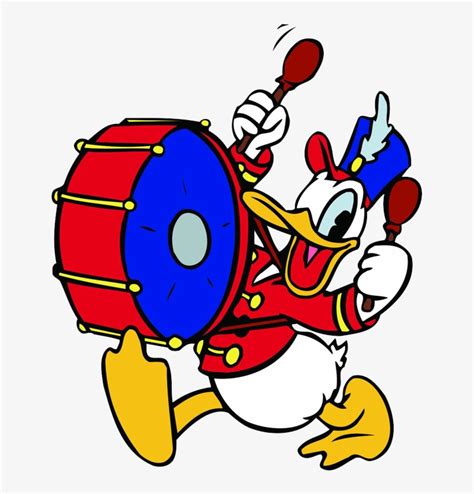 Donald Duck Clipart Disney Music Donald Duck Playing The Drums Png