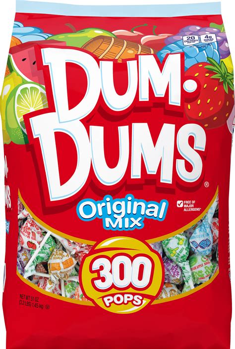 Dum Dums Original Flavor Mix Lollipops Candy 300 Count