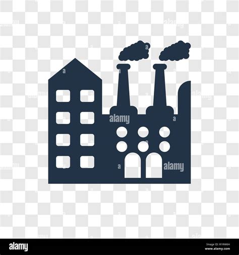 Factory Vector Icon Isolated On Transparent Background Factory