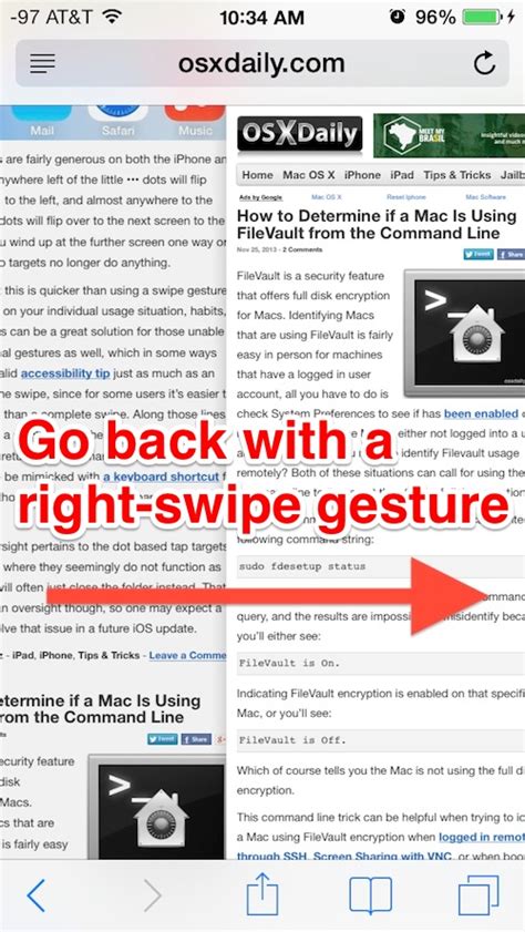 Use A Swipe Gesture To Go Back In Many Ios Apps