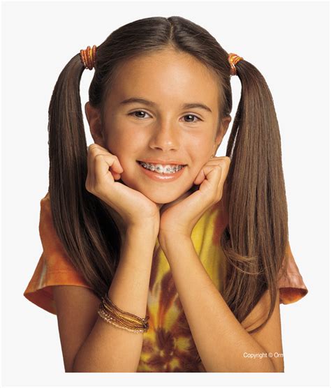 Young Girl With Damon Braces Tween With Pigtails And Braces Hd Png