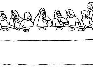 The Lord’s Supper In The Last Supper Coloring Page : Kids Play Color