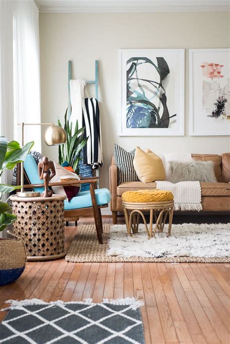 Boho living room a bohemian living room is cozy and welcoming. FALL HOME TOUR 2016 | Eclectic living room, Boho living ...