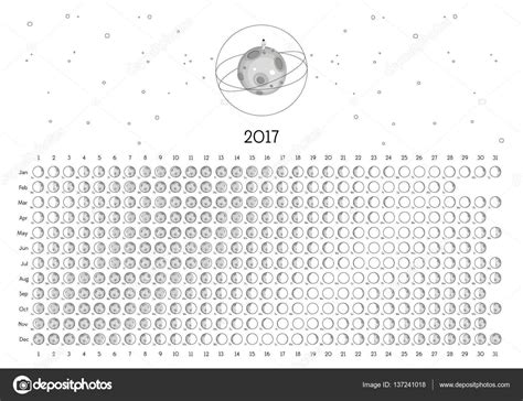Lunar Moon Calander 2017 Depositphotos Moon Calendar Calendar 2017