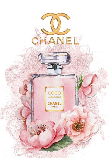 Sei fortunato, le hai trovate. Coco Chanel Perfume Wall Art Plaque Shabby Chic Roses ...