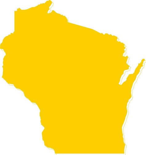 America Wisconsin Vector Maphand Drawn Minimalism Style 10828813