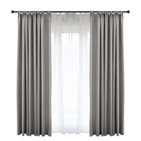 Solid Grey Blackout Curtain Modern Simple Curtain Living Room Bedroom