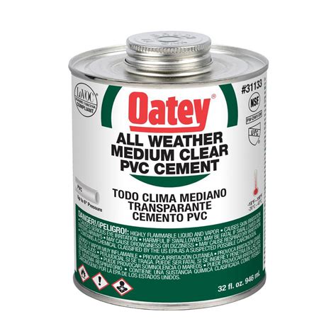 Oatey 32 oz. PVC All Weather Clear Cement-31133 - The Home Depot