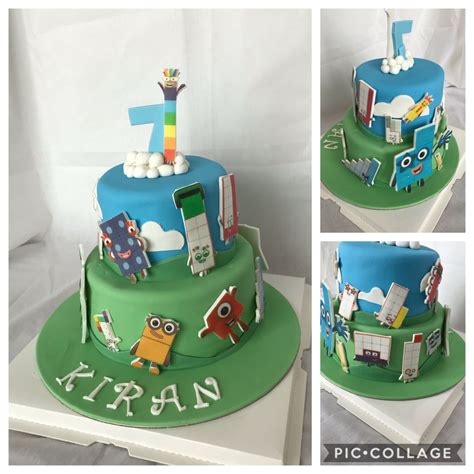 Numberblocks Design Fondant Cake 6th Birthday Cakes B