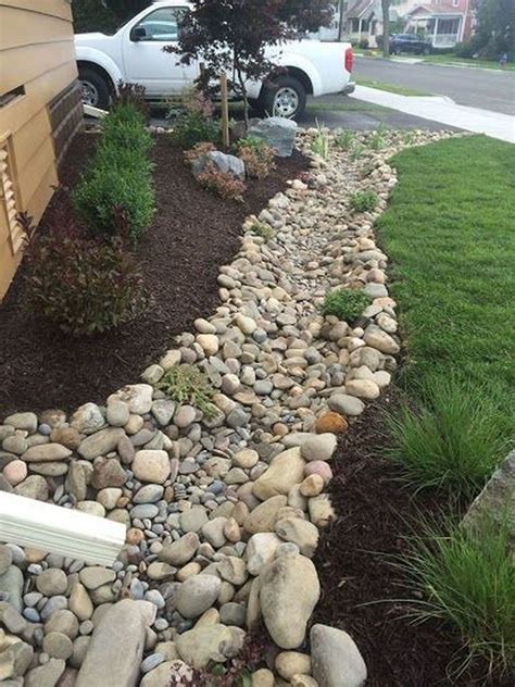 Awesome River Rock Landscaping Ideas MAGZHOUSE