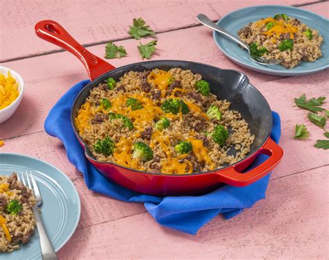 One Pot Beef And Rice Skillet With Broccoli Minute® Rice