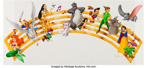 Disney Singalong Songs Standee Illustration By Chris Dellorco Walt