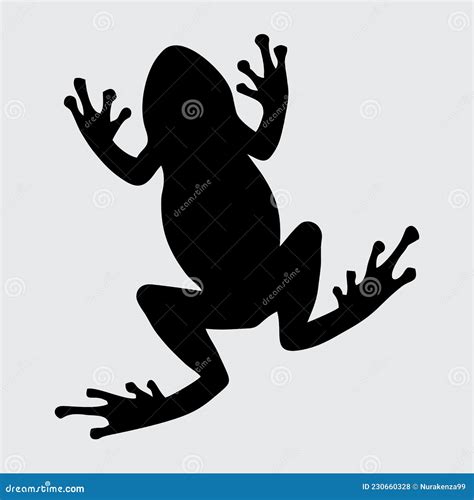 Frog Silhouette Frog Isolated On White Background Stock Vector