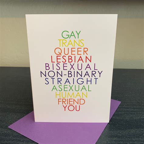 Lgbtq Greeting Card 4x6 Pride Greeting Card Blank Inside Etsy