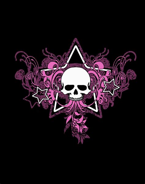 6 Girly Emo Skull Wallpaper