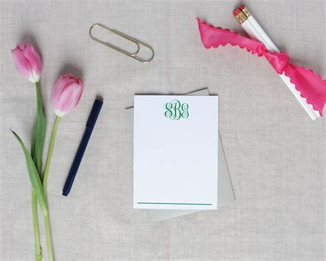 Classic And Modern Stationery And Ts Monogrammed Stationery