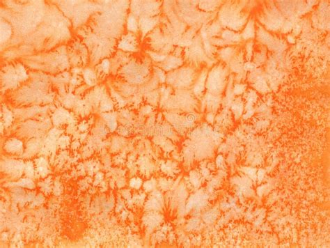 Bright Watercolor Textured Light Orange Background With Speckles Salt