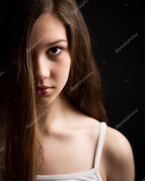 Beautiful Teen Girl With Bare Shoulder Stock Photo By Heijo