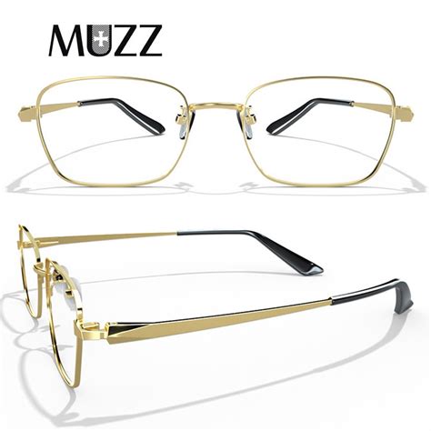 muzz pure titanium men glasses frame retro square myopia optical prescription eyeglasses for