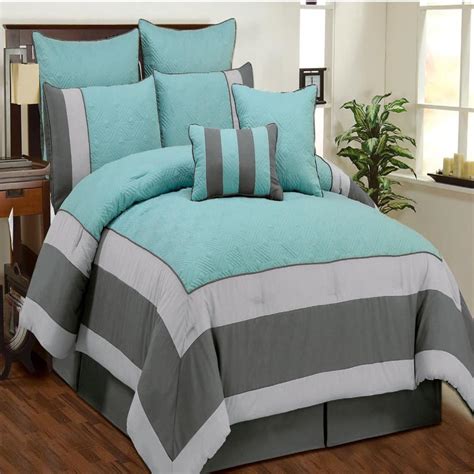 Threshold tommy bahama toronto blue jays toronto maple leafs toy story trademark global traditions by waverly trend lab tribeca living trina turk trolls truly calm truly soft universal urban playground utica home vanderbilt commodores vcny. Aspen Aqua Blue, Smoke, Gray Quilted Comforter Bed In A ...