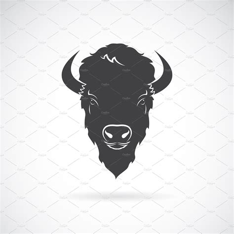 Vector Of A Buffalo Head Design Custom Designed Icons ~ Creative Market
