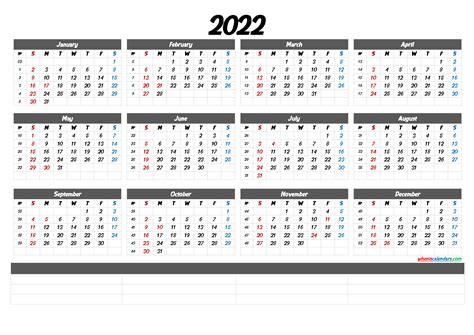 Free Printable 2022 Calendar Templates 6 Templates