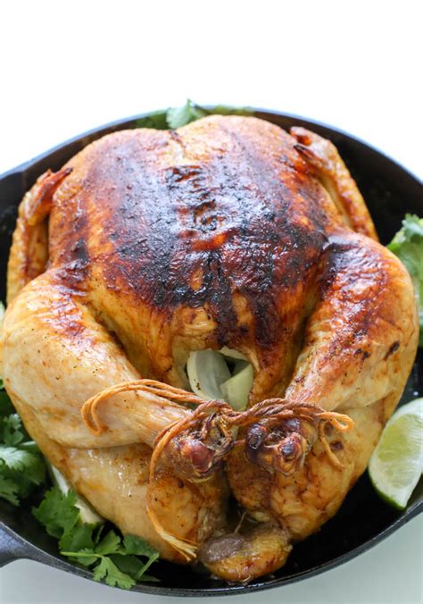 Everybody understands the stuggle of getting dinner on the table after a long day. Whole Roasted Mexican Chicken with Chipotle, Lime and Cilantro
