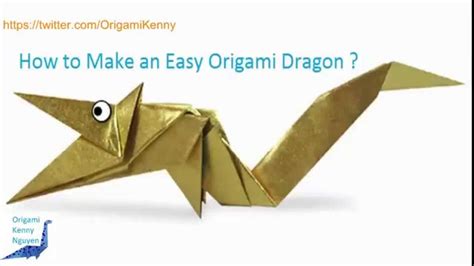 How to make an easy Origami Dragon ( Kenny Nguyen ) - YouTube