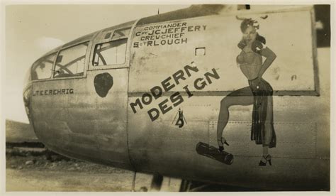 Nose Art On The B 25 Mitchell Bomber Modern Design In Europe Between