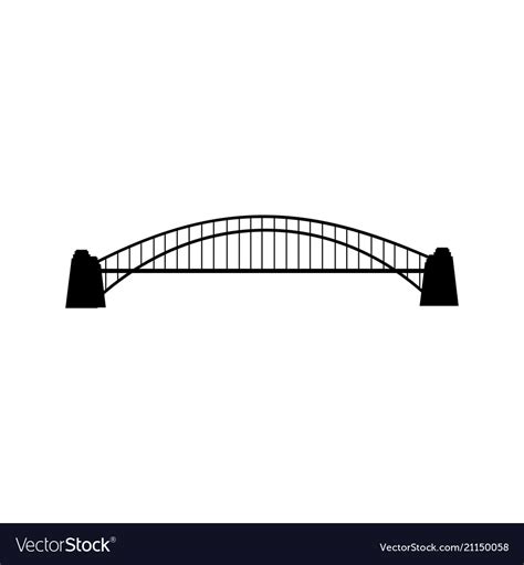 Bridge Silhouette Royalty Free Vector Image Vectorstock