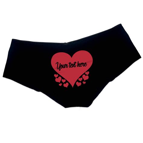 Custom Personalized Heart Panties Personalized With Your Words