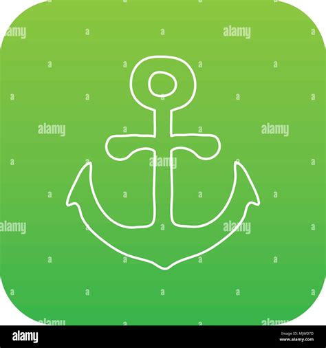 Anchor Icon Green Vector Stock Vector Image And Art Alamy