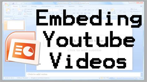 How To Embed Youtube Videos In Powerpoint 2007 Youtube