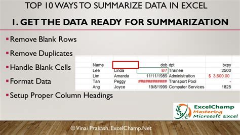 How To Summarize Data In Excel Top 10 Ways Excelchamp
