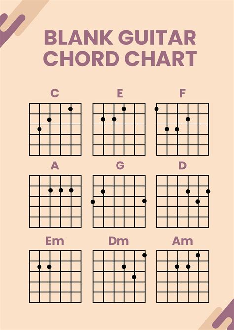 Blank Guitar Chord Chart In Illustrator Pdf Download
