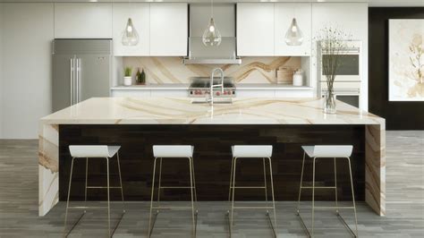 I am trying to decide on what color cambria quartz to put in my new renovated kitchen. Brittanicca Gold - Precision Stone Design
