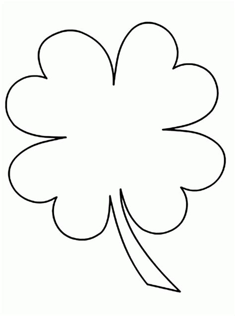 Willing to improve your kid's gross motor skills & concentration? Four Leaf Clover Template - Coloring Home